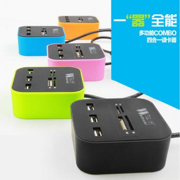 Kaartenleser + USB 2.0 Hub Hub kAartenleser Fabrik Angebot Grosshandel