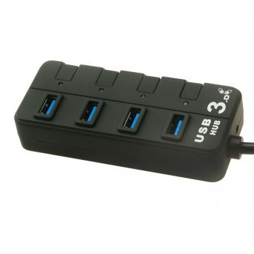 mit einem Schalter USB3.0 4 Port Hub Deconcentrator cqt-308