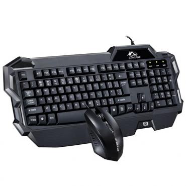 km-2015 Eis Wolf Keyboard Mouse ps2 Tastatur USB Tastatur Maus Spiel mit