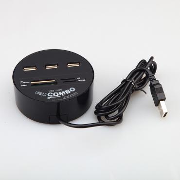 die neue runde der Combo USB Deconcentrator + sd tf kAartenleser Hersteller Angebot Grosshandel