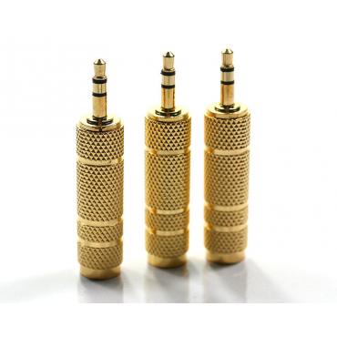3 5 6.35mm männlicher Kopf männlichen professionelle Gold Headset Adapter Umstellung Kopf fieber