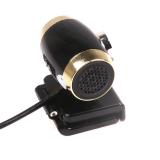 der damm mit Kameras mit einem Mikrofon