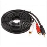 5 Meter Gold Kühne 3.5 \ 2rca Audio Lautsprecher Kabel Tverbindung Computer linie