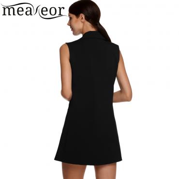 meaneor Weste Damen Ärmellose Weste Jacke der Marke im Herbst lange Dünne Jacke joker Mantel Outwear für Damen Grösse m