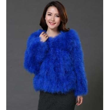 zehn Farben Mode sexy strauß Wolle die türkei Fell Wolle Mantel feder für kurze Jacke angelababy