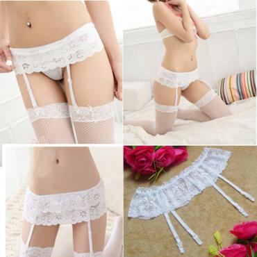 heiße Damen dual layer Spitzen g String tangas Hosenträger strapse mit Strumpf