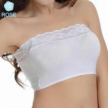 Damen sexy Spitzen sich lässig Pflanzliche Brust Top Bandeau BH auch Nahtlose Einfarbig xwq0012