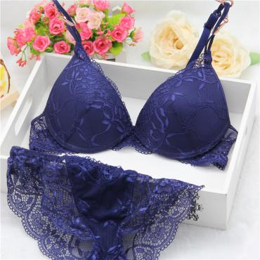 neue Marke Damen Unterwäsche BH Sets BH und hohl Höschen Spitzen BH sexy push up BH und slip legt BH dessous