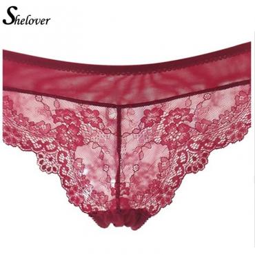 sheloVer weibliche Unterwäsche rutschhemmend Spitzen BH und Höschen Set an blumigen Seite sammeln sich sexy ultra thin