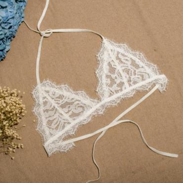 Damen durchscheinende Unterwäsche Spitzenhöschen bändchen dessous BH Top 2415