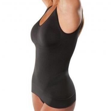 bequem sexy Damen Lady Baumwolle reine Farbe Stil elastizität shapewear lange Weste fantastische Tank bequem