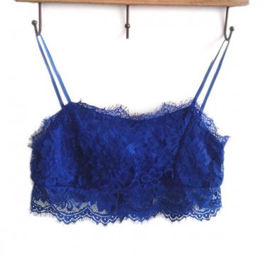 Damen Spitzen Dralette BH reißverschluss wieder Blumen bralet Bustier ernte cami Tank Top