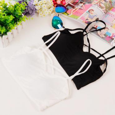 heißer Mode Damen Gepolsterte  BH Tank Tops Bustier BH Weste Pflanzliche Top Dralette Bluse Versandkosten