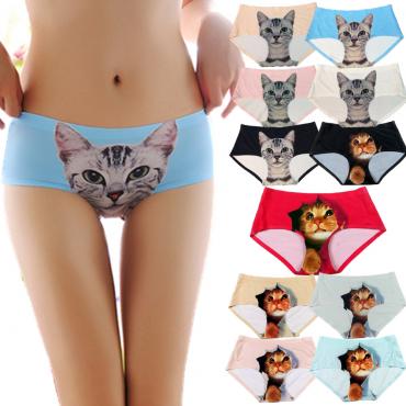 neue sexy Höschen NahtLosen 3d Drucken Unterwäsche slips weibliche Katzen Damen Qualität Rosa Unterwäsche waren Fraue