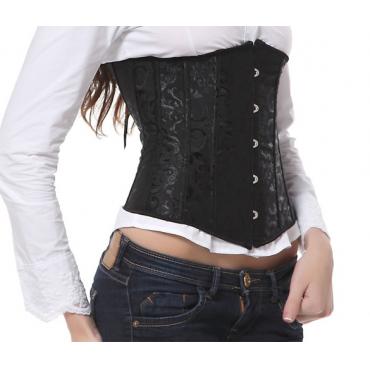 heißes Verkauf sexy dessous 3 Farben Schwarz Weiss goth underbust Cupless Taille Ausbildung Korsett Bustier Top