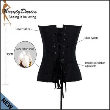drop Shipping sexy Korsett heiß Formen oVerbust Taille Ausbildung Korsetts und Bustier Satin Taille trainer gothic