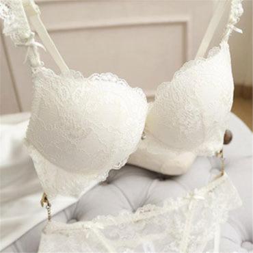 kleine Lady Unterwäsche Büstenhaltersatz 3 4 Becher Underwire Drücken die Spitzen BH slips Grösse 32 36 free Shippin