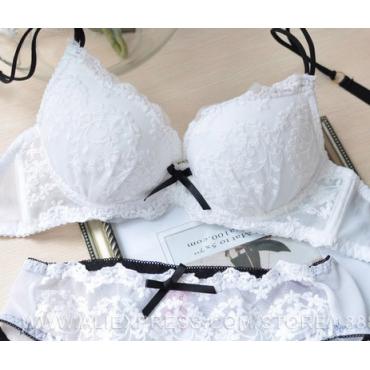 heiß kostenLoser Versand neue Polka Spitzen einen Tiefen v Lady BH push up 3 4 Dicke Unterwäsche sexy Damen