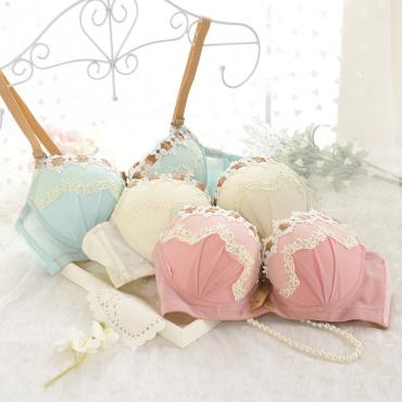neue push up Spitzen BH hat super Dünnen anpassung BH Mädchen Baumwoll Unterwäsche sexy Damen Setzen viele