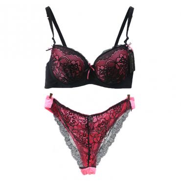 heißes Verkauf sexy Damen BH und tanga sexy Spitzen b c Körbchen push up BH hat Höschen und BH hat
