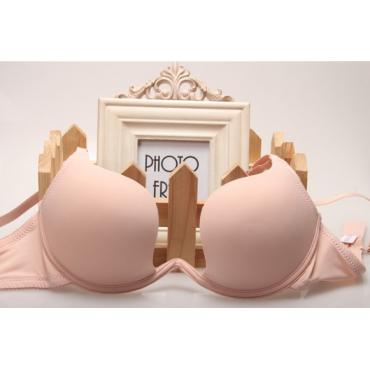 die Halter Hals Damen sexy push up BH ein Stück NahtLoser solide Unterwäsche unsichtbaren Tiefen u ein BH