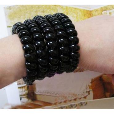 5 PCs neue Damen Lady Mädchen Schwarze elastischen Mädchen Telefon Stil Haargummi Haar Verbindungen Seil