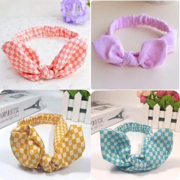 1 süßen baby kleinkind Mädchen Kinder elastischen Haargummi Turban knoten Kaninchen Ohr des Haar Accessoires 11