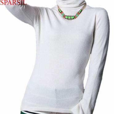 sparsil Damen mischung aus Mode Ärmel Pullover Winter Rollkragen Pullover Strickwaren weichen slim SpRinger b26