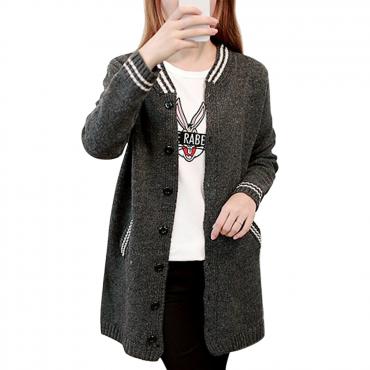 ein neuer Pullover Hals Damen Strickjacke Pullover studentinnen Pullis lange Koreanischen Version Pullis