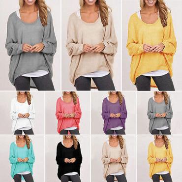 Herbst Winter neue Damen Strickwaren Mode Springer Hebt Blumen Locker Gewirkt Pullover lange Ärmel Bluse Pullover