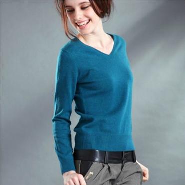 neue Mode Herbst Frühjahr Damen sexy v Hals Stricken Süssigkeiten Farbe Pullover Oberbekleidung Pullover Tops