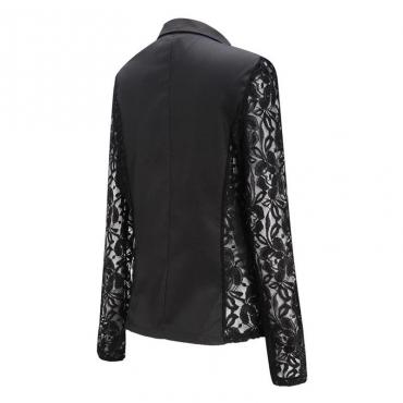 Mode heißes Verkauf Mantel sexy SpitzenHöschen Blazer Lady Anzug Outwear Damen der ForMalen slim Jacke Schwarz Weiss