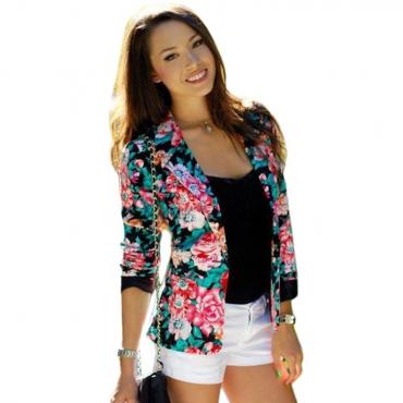 Blazer Feminino lange Ärmel Floral slim Blazer Damen Anzug bleiser mujer Blazer Femme jaquetas Feminina Veste