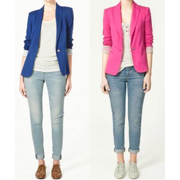 heiße Blazer Damen neue Süssigkeiten Farbe Jacken für Damen Blazer tragen Jackett slim werften Arbeiten