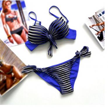 der Sommer wird sexy Gestreiften Bikini Badeanzug Damen Beachwear in Badehosen Damen Drücken die Bikini Badeanzug