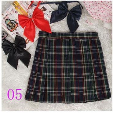 kostenLoser Versand neue Röcke Damen heiß Verkauf preppy Stil der Japanischen schule uniform karierten hohe Taille