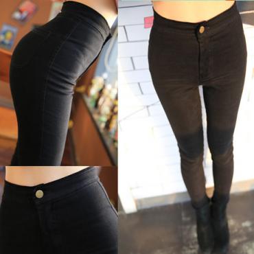 Vintage Amerikanische Damen hohe Taille Hose Jeans Femme Dünne stretch Stift Hose Schwarz jeggings slim Jeans