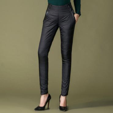 Damen Formelle Hose Winter Damen hohe Taille abwärts Dicke Hose Oberbekleidung warm winddichte auf Hosen Damen