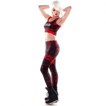 Schwarze Milch der neuen Schwarzen splatter Print Damen Gamaschen fitness Dünne lange Frau leggins kdk1393