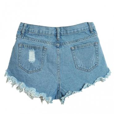 super Sommer sexy Damen und Lady Mode slim fit bohrung Denim Shorts
