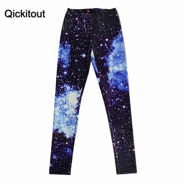 im Grosshandel neue Damen sexy Universum Galaxie Blau gedruckten Leggings Hose elastizität Fashion space Krawatte Farbst