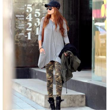 sexy Camouflage Punk Damen Sport Militärischen neun Leggings für Damen Print ein Gamaschen fitness graffiti