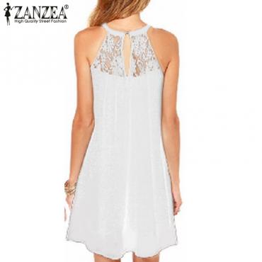 Summer Style Damen sexy casual sexy Spitzen Chiffon Kleider mit zwei Lockere Party Mini solide Kleid Vesti