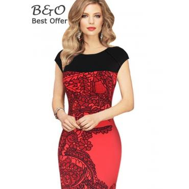 Damen büro Kleid plus Size Damen elegant der Bleistift Kleid lässig Verband Bodycon Partykleider Vestidos Femininos b2