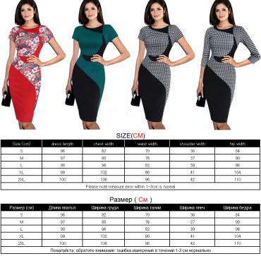 neuankömmlinge Damen Sommerkleider europäische Mode karierten kurze Ärmel mit Damen Bleistift Kleid Damen Locker