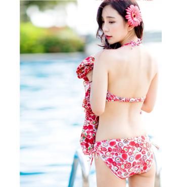 Bikini push up Sommer Strappy Bikinis Damen sexy Bademoden drei Stück Badeanzug moda praia biquinis costumi