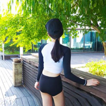 Korea Mode Mädchen retro konservativen Taille Dreieck körper weiblicher Badeanzug