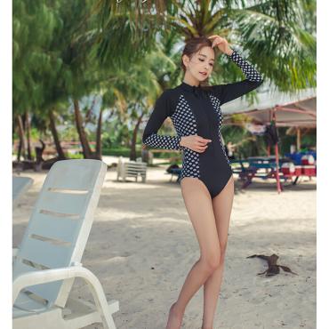 neuer Stil ein Stück Bademode Badeanzug sexy Hautausschlag wache mit langen Ärmeln sonne prodected tauchAnzug Neoprenan