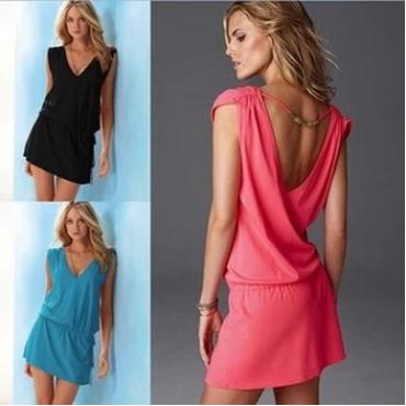 neue Mode solide Bikini Kleid Urlaub Strand Dress casual Kleid Versandkosten Badehosen groß und einzelhandel