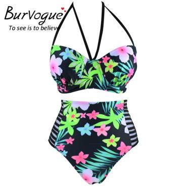 burVogue Schwimmen tragen plus Size Tankinis Sets für Damen Tankinis Setzt sexy Badeanzug zwei Stück push up Tankinis